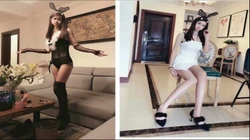 极品露脸黑丝小姐姐