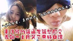 [付费]  "快停我要疼死了，屁眼好像撕裂了"来月经的骚货想肛交，疼哭了只好口爆