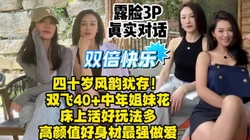 3P双飞40+中年姐妹花，少妇阿姨性瘾太强不停高潮【约她看视频水印】