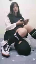 黑兔sama 帆布鞋踩踏 最后红绿灯