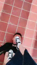 户外 帆布鞋 白鞋 棉袜 遛狗