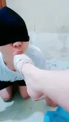 日常狗子给我清理鞋底
