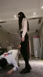 猫神大人 骑士靴 紧身裤