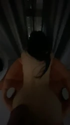 阳台继续后入骚B