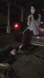 后备箱的狗奴 户外调教