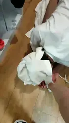 帆布鞋棉袜调教舔脚狗