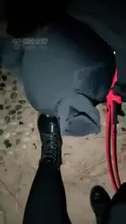 户外遛狗 舔脚