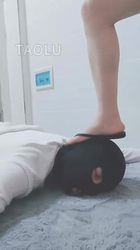 人字拖调教 绳子绑住下面