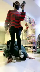 调教直播 白袜 教训男脚奴 钻跨