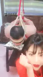 捆绑堵嘴窒息鞭打