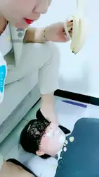 口水喂食女m