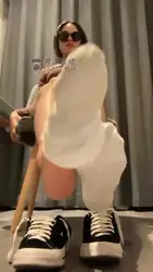 第一视角 羞辱 帆布鞋 棉袜