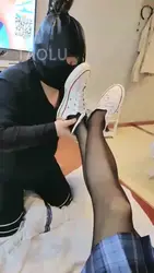 黑丝 帆布鞋 恋足场
