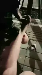 高清 约贱狗火车站路边调