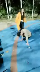 户外 藤条 踢踹贱畜