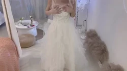 马上就要结婚的极品巨乳少妇，背着老公穿着婚纱和前男友偷情