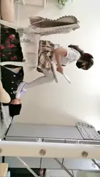 原音岚御姐 可爱白丝板鞋踩全身