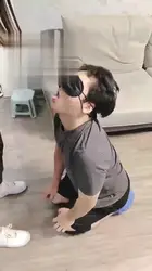 欣欣 全体重深喉