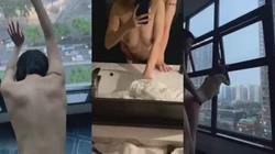 身材很好的超级骚货 非要趴在床边做爱 必须满足她