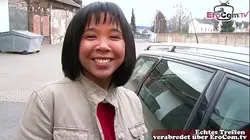 隔壁的德国亚裔少女在街上被搭讪，参加高潮试镜
