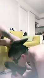 羞辱上门干活的贱狗